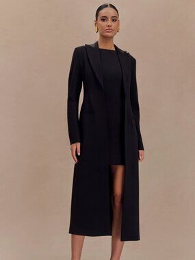 Meshki Caviar Suiting Coat - Black - Never Worn - XS